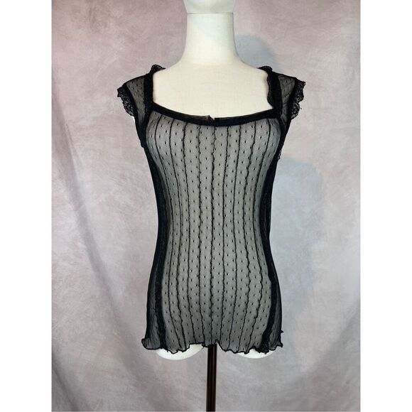 Vintage Y2K Forever Twenty One 21 Baby Doll Lace Tank Top Grunge Emo - Picture 1 of 7